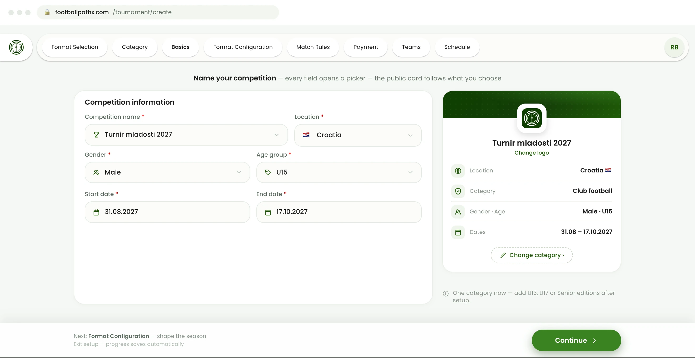 Set up and add categories